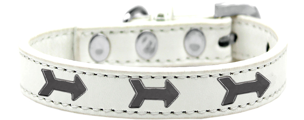 Arrows Widget Dog Collar White Size 12